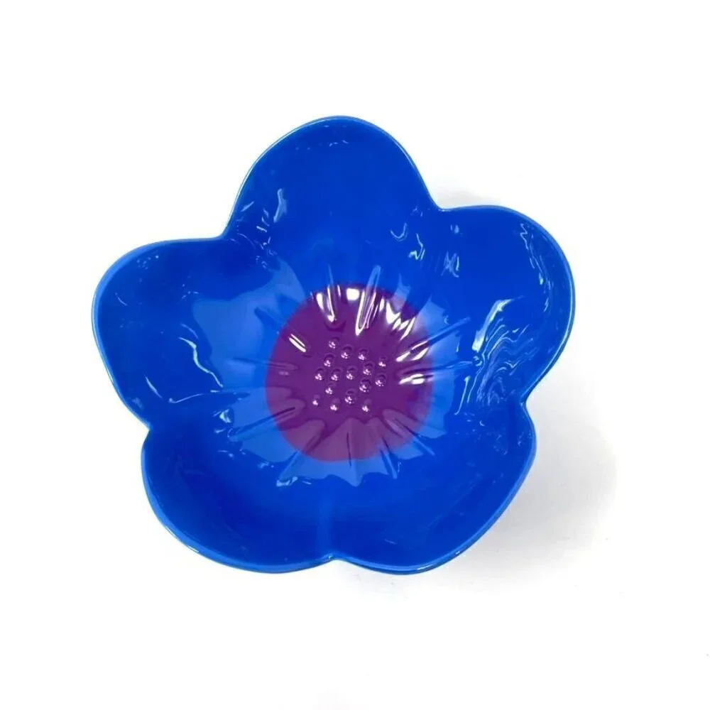 Target Room Essentials 14oz Figural Flower Snack Bowl Blue Garden Party